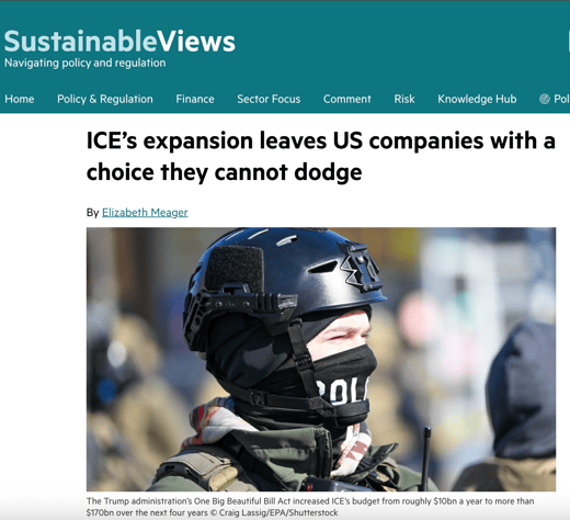ICE's expansion leaves US companies with a choice they cannot dodge